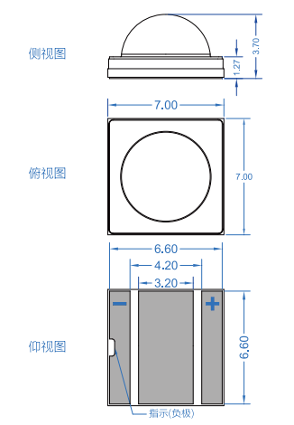 紫外LED封裝尺寸